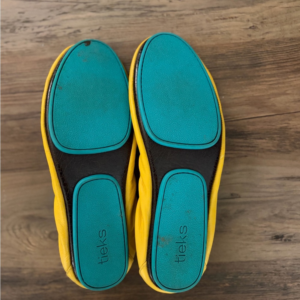 Tieks Sunny Yellow Leather Flats - Picture 3 of 4